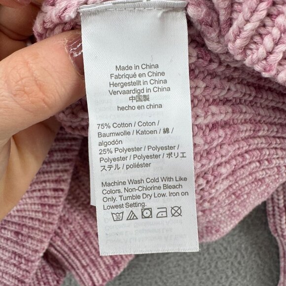 J.CREW Marbled Sweater Womens Pink Chunky Knit Crewneck Cotton Blend Size XS - Picture 8 of 11